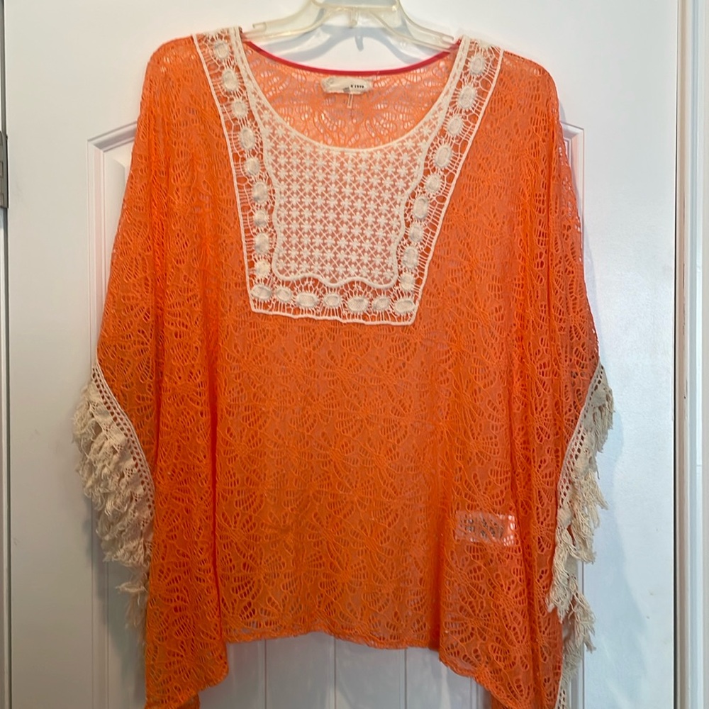 Size XL crocheted poncho